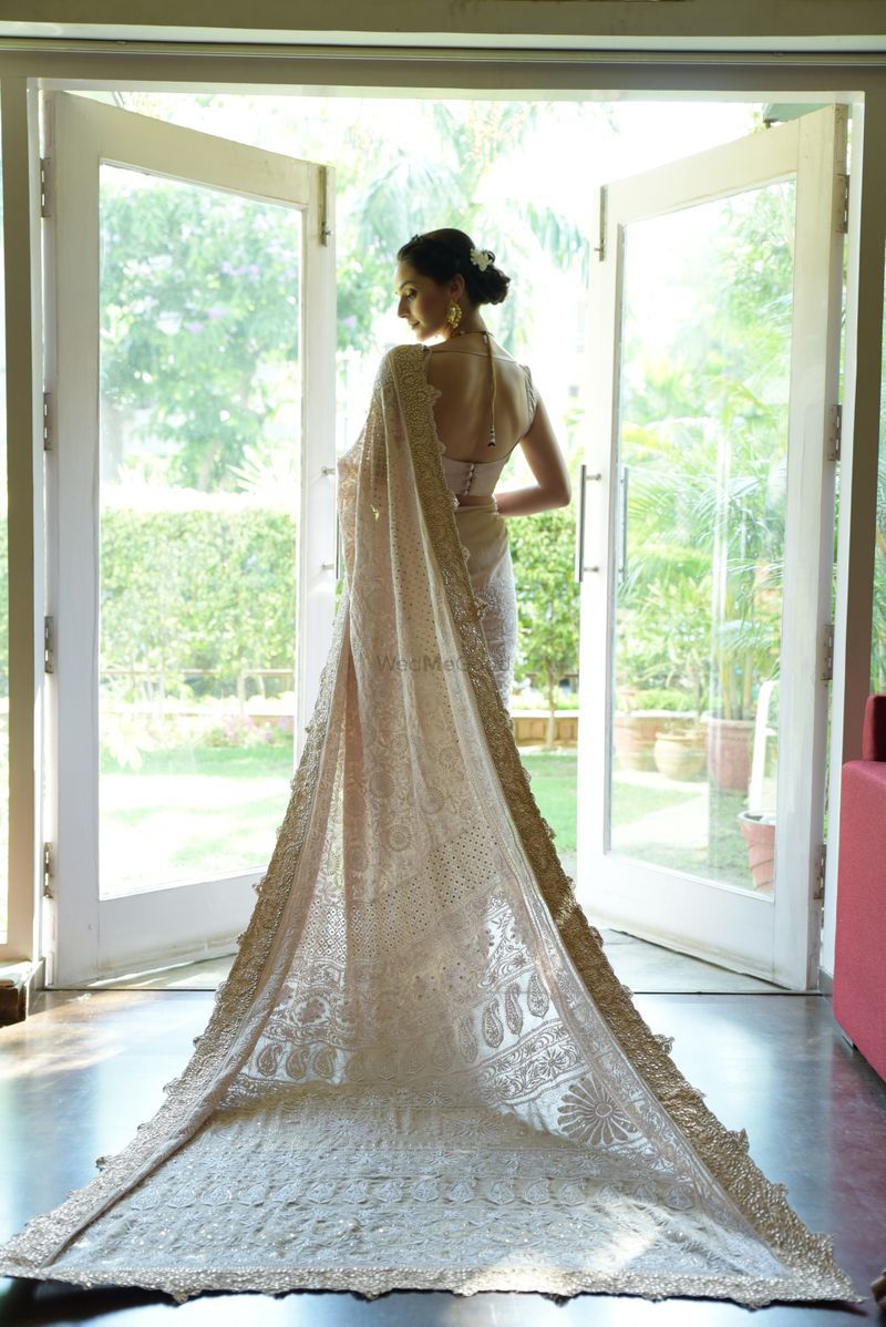 Chikankari Wedding Saree